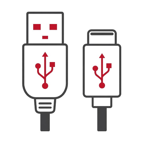 Icône USB et USB Type C Cvilux